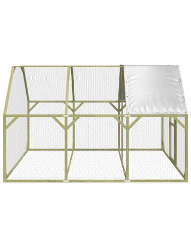 Pollaio 268x300x190 cm Legno Massello di Pino Impregnato