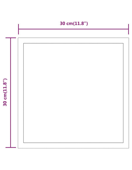 Specchio da Bagno con Luci LED 30x30 cm