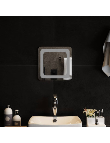 Specchio da Bagno con Luci LED 30x30 cm