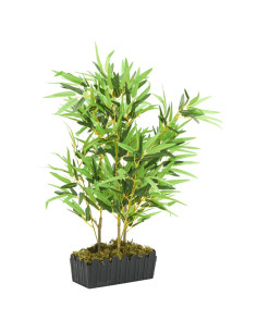 Albero Bambù Artificiale 500 Foglie 80 cm Verde