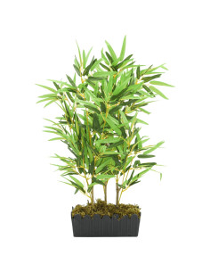 Albero Bambù Artificiale 500 Foglie 80 cm Verde 2