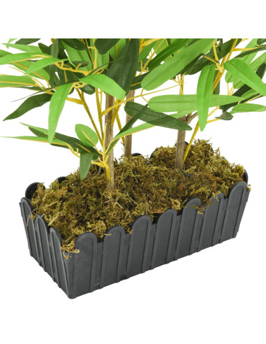 Albero Bambù Artificiale 500 Foglie 80 cm Verde