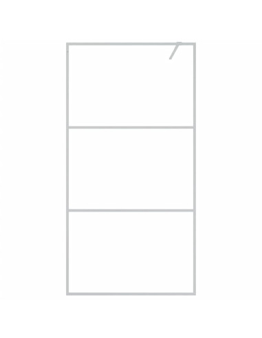 Parete Doccia Walk in Argento 100x195 cm Vetro Trasparente ESG