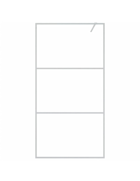 Parete Doccia Walk in Argento 100x195 cm Vetro Trasparente ESG