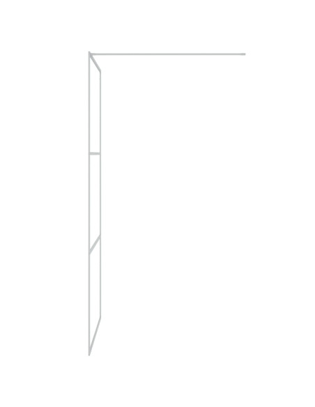 Parete Doccia Walk in Argento 100x195 cm Vetro Trasparente ESG