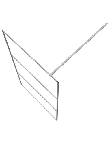 Parete Doccia Walk in Argento 100x195 cm Vetro Trasparente ESG