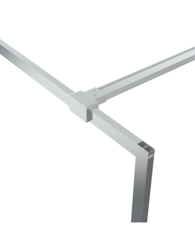 Parete Doccia Walk in Argento 100x195 cm Vetro Trasparente ESG