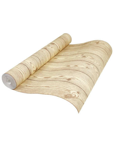 Carta da Parati 3D Venature Legno Marrone