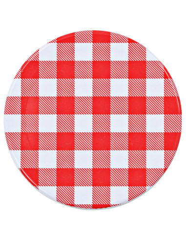 Vasi Marmellata in Vetro Coperchio Bianco e Rosso 48 pz 110 ml