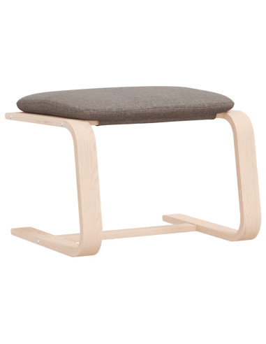 Poggiapiedi Tortora 51x41x40 cm in Tessuto