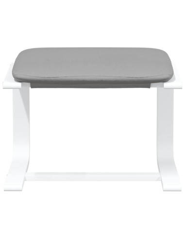 Poggiapiedi Grigio Chiaro 51x41x40 cm in Tessuto