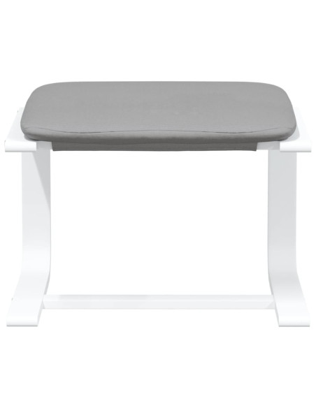 Poggiapiedi Grigio Chiaro 51x41x40 cm in Tessuto