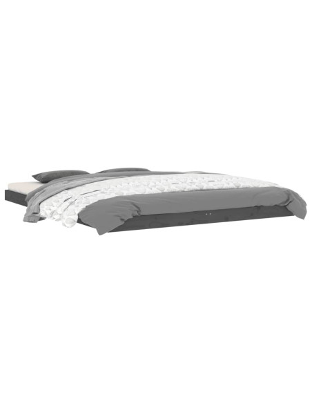 Giroletto Grigio 150x200 cm King in Legno Massello di Pino