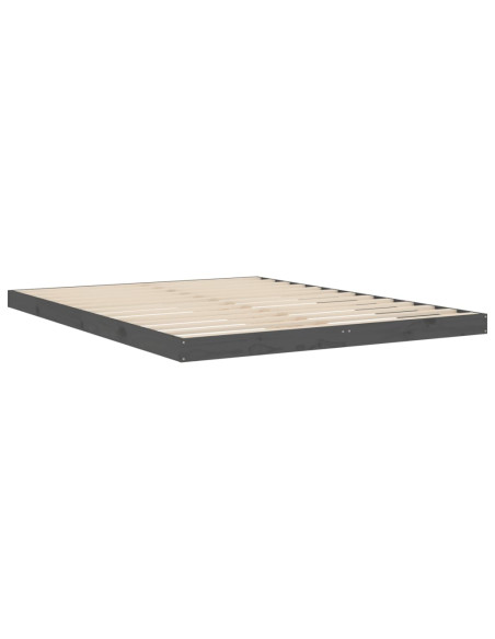 Giroletto Grigio 150x200 cm King in Legno Massello di Pino