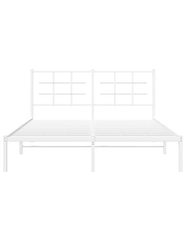 Giroletto con Testiera Metallo Bianco 160x200 cm