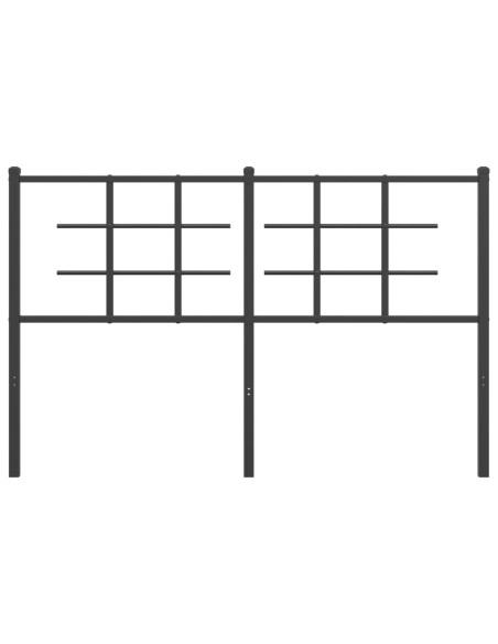 Testiera in Metallo Nero 140 cm