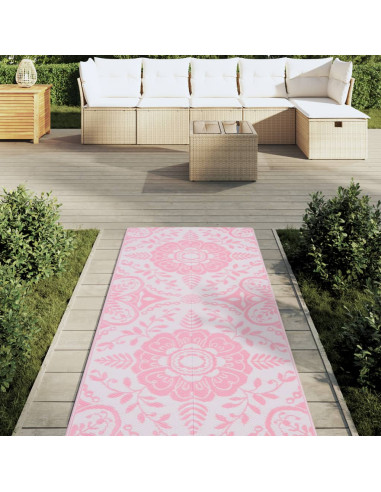 Tappeto da Esterno Rosa 80x250 cm in PP