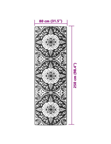 Tappeto da Esterno Rosa 80x250 cm in PP