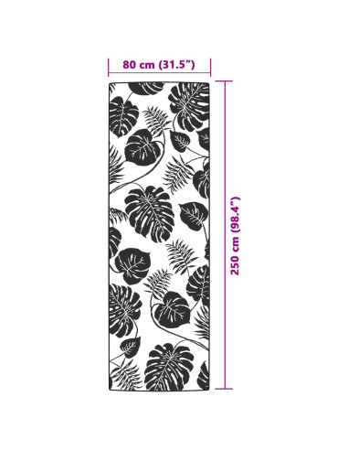 Tappeto da Esterno Verde 80x250 cm in PP