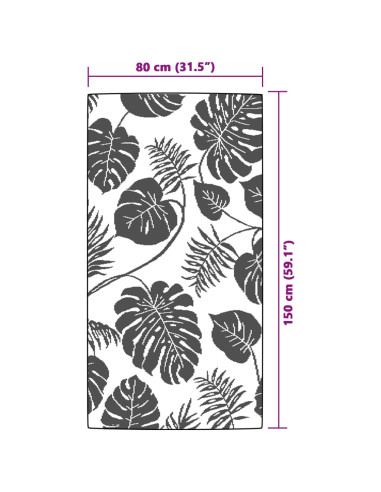 Tappeto da Esterno Verde 80x150 cm in PP