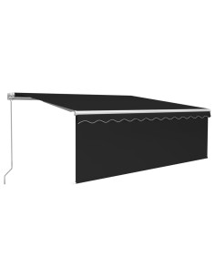 Tenda da Sole Retrattile Manuale con LED 4,5x3 m Antracite