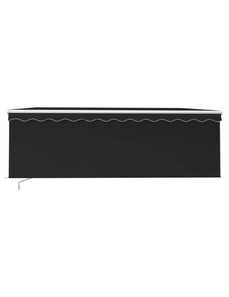 Tenda da Sole Retrattile Manuale con LED 4,5x3 m Antracite