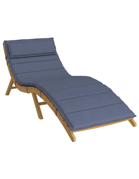 Cuscino per Lettino Blu Marino 180x60x3 cm in Tessuto Oxford