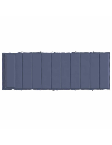 Cuscino per Lettino Blu Marino 180x60x3 cm in Tessuto Oxford