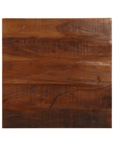 Piano Tavolo 60x60x2,5 cm Quadrato Legno Massello di Recupero