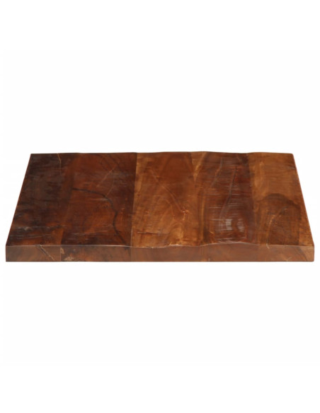 Piano Tavolo 60x60x2,5 cm Quadrato Legno Massello di Recupero