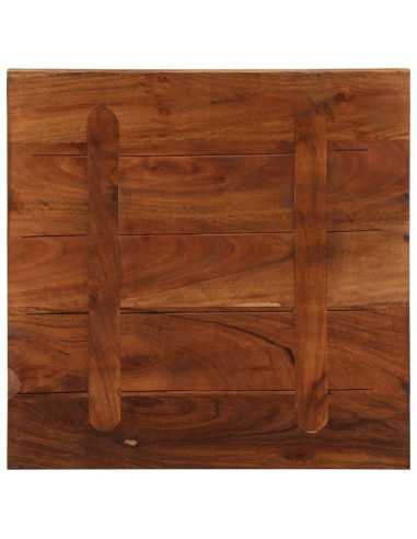 Piano Tavolo 60x60x2,5 cm Quadrato Legno Massello di Recupero