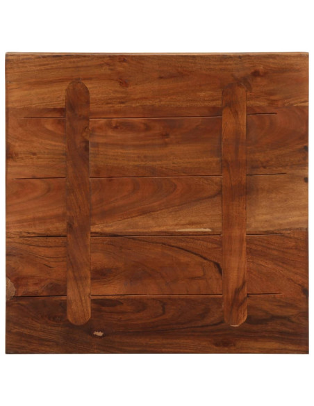 Piano Tavolo 60x60x2,5 cm Quadrato Legno Massello di Recupero