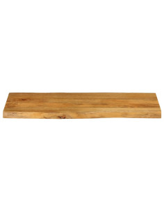 Piano per Tavolo 80x40x3,8cm Bordi Vivi in Legno Massello Mango 2