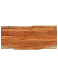 Piano Tavolo 140x60x3,8 cm Rettangolare Legno Acacia Bordi Vivi