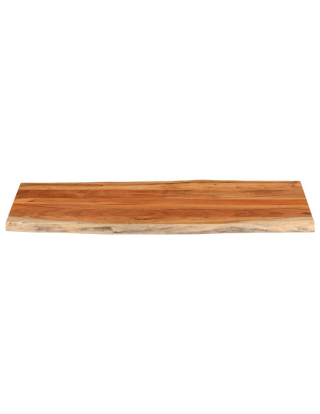 Piano Tavolo 140x60x3,8 cm Rettangolare Legno Acacia Bordi Vivi