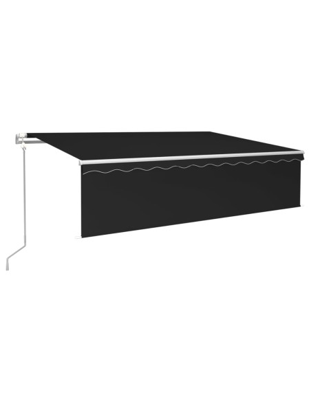 Tenda da Sole Retrattile Automatica con Parasole 6x3m Antracite