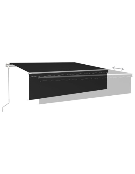 Tenda Automatica con Parasole Sensore Vento e LED 6x3 Antracite