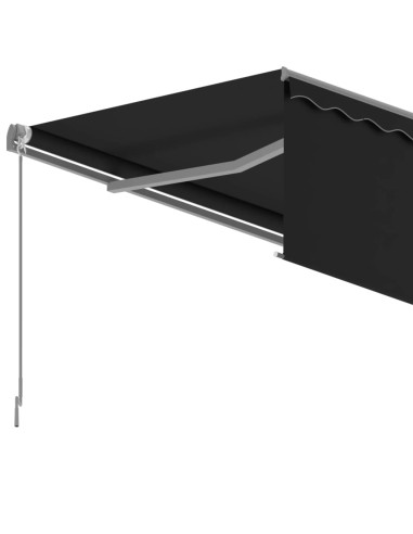 Tenda da Sole Retrattile Manuale con Parasole 6x3 m Antracite