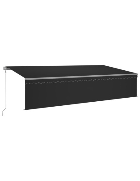 Tenda da Sole Retrattile Automatica con Parasole 6x3m Antracite