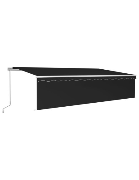 Tenda da Sole Retrattile Manuale con Parasole 6x3 m Antracite