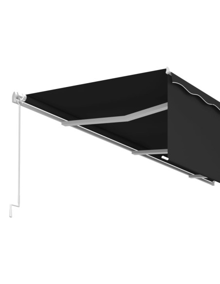 Tenda da Sole Retrattile Manuale con Parasole 6x3 m Antracite