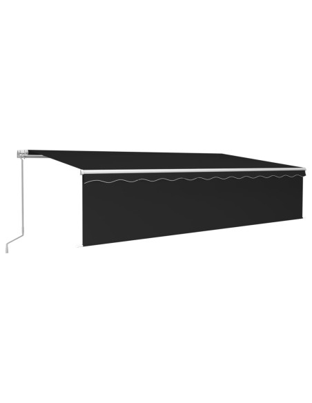 Tenda da Sole Retrattile Manuale con LED 6x3 m Antracite