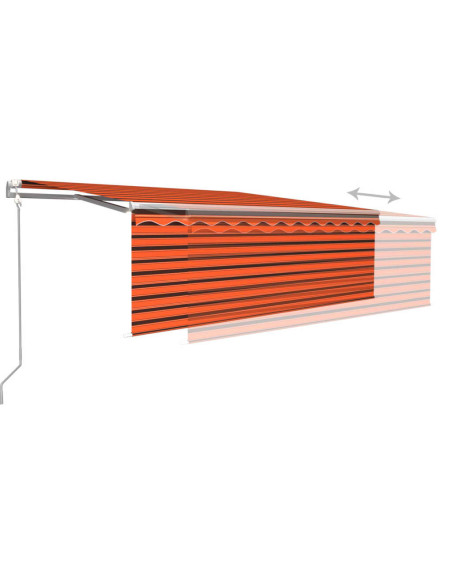 Tenda Retrattile Automatica con Parasole 4x3 m Arancio Marrone