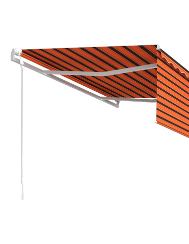 Tenda Retrattile Automatica con Parasole 4x3 m Arancio Marrone