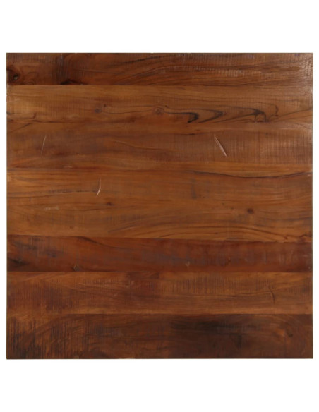 Piano Tavolo 70x70x2,5 cm Quadrato Legno Massello di Recupero