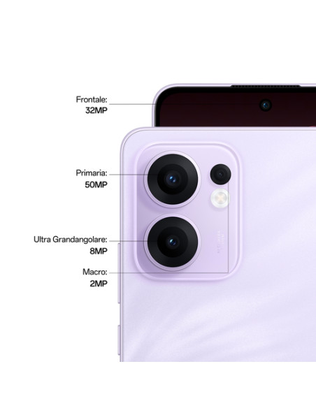 OPPO Reno13 F 5G AI Smartphone, Tripla fotocamera 50+8+2MP, Selfie 32MP, Display 6.67” 120HZ AMOLED FHD+, 5800mAh, RAM 8GB(Esp