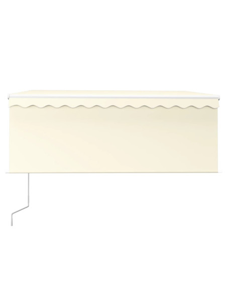 Tenda da Sole Retrattile Automatica con Parasole 3x2,5m Crema
