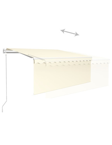 Tenda da Sole Retrattile Automatica con Parasole 3x2,5m Crema