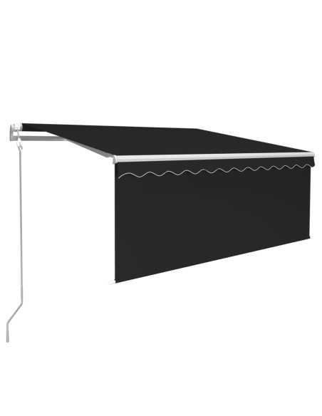 Tenda Sole Retrattile Automatica con Parasole 3x2,5m Antracite