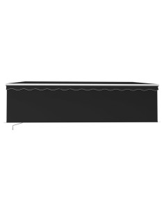 Tenda da Sole Retrattile Manuale con Parasole 5x3m Antracite 2
